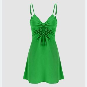Cider Vibrant Green Mini Dress